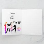 Carte De Remerciements Custom Netball Coach (Intérieur)