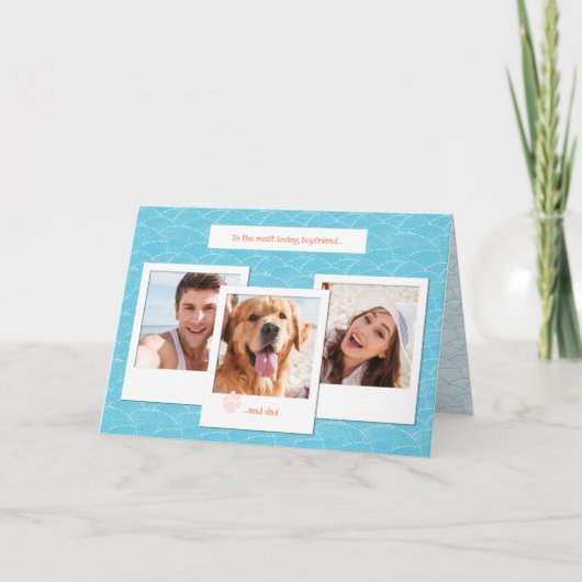 Carte De Remerciements Custom Polaroid Photo Collage Folded Card (Devant)