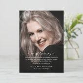 Carte De Remerciements Custom Portrait Photo & Message Sympathy  (Debout devant)