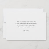 Carte De Remerciements Custom Simple Modern Borders Mariage photo (Dos)