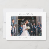 Carte De Remerciements Custom Simple Modern Borders Mariage photo (Devant)