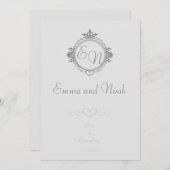 Carte De Remerciements Customiser les noms, initiales et phrase Aimer (Devant / Derrière)