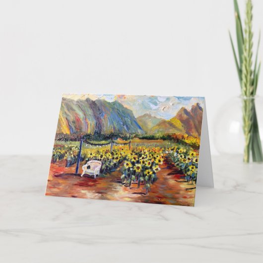 Carte De Remerciements Customizable Hawaiian Sunflower Farm (Devant)