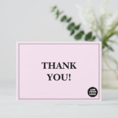 Carte De Remerciements Customizable Simple Company Logo Custom Thank You (Debout devant)