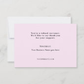 Carte De Remerciements Customizable Simple Company Logo Custom Thank You (Dos)