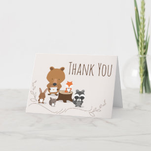 Carte De Remerciements Cute animal des bois