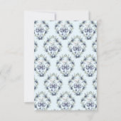 Carte De Remerciements Cute Blue Bow Bear Cub Garçon Baby shower d'hiver (Dos)