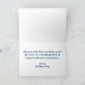 Carte De Remerciements Cute Blue White avion & Dinosaur Anniversaire de e (Intérieur)