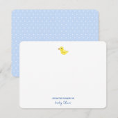 Carte De Remerciements Cute Caoutchouc De la pépinière de plat (Devant / Derrière)