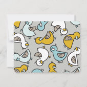 Carte De Remerciements Cute Cartoon Canards/Canettes Bébé Garçon Douche/N (Dos)