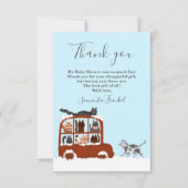 Carte De Remerciements Cute Cats hiver Anniversaire bébé (Devant)