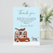 Carte De Remerciements Cute Cats hiver Anniversaire bébé (Debout devant)