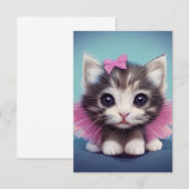 Carte De Remerciements Cute chaton en tutu (Devant / Derrière)