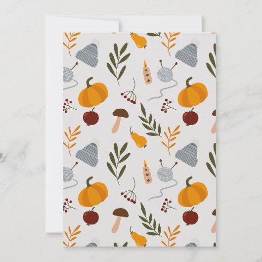 Carte De Remerciements Cute Chaud Cosy Automne Essential Vow Renewal Invi (Dos)