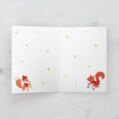 Carte De Remerciements Cute Deck Les Halls avec Animaux (Intérieur)