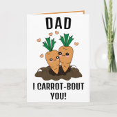 Carte De Remerciements Cute Drôle Carotte Blague Papa Joyeux Anniversaire (Devant)