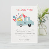 Carte De Remerciements Cute Dusky Blue N'importe quel âge Anniversaire Fê (Debout devant)