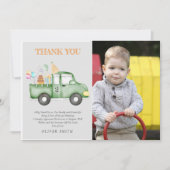 Carte De Remerciements Cute Dusky Green N'importe quel âge fête d'anniver (Devant)