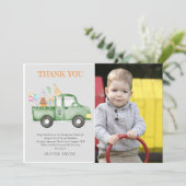 Carte De Remerciements Cute Dusky Green N'importe quel âge fête d'anniver (Debout devant)