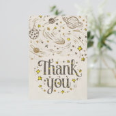 Carte De Remerciements Cute Editable Galaxy Celestial (Debout devant)