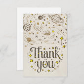 Carte De Remerciements Cute Editable Galaxy Celestial (Devant / Derrière)