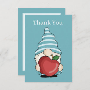 Carte De Remerciements Cute Enseignant gnome ajouter un sentiment