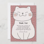 Carte De Remerciements Cute et moderne Kitten Anniversaire (Devant)