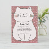 Carte De Remerciements Cute et moderne Kitten Anniversaire (Debout devant)