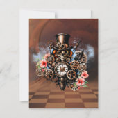 Carte De Remerciements Cute femmes steampunk (Dos)