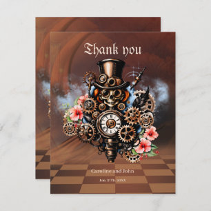 Carte De Remerciements Cute femmes steampunk