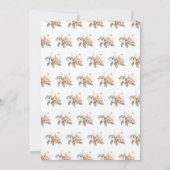 Carte De Remerciements Cute Floral Turtle Baby Shower (Dos)