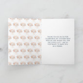 Carte De Remerciements Cute Florale méduse fête d'anniversaire (Intérieur)