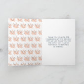 Carte De Remerciements Cute Florale Starfish fête d'anniversaire (Intérieur)