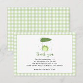 Carte De Remerciements Cute Frog Thème Baby shower Petit (Devant / Derrière)