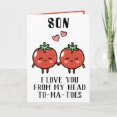 Carte De Remerciements Cute Funny Pun de tomate Son Joyeux anniversaire (Devant)