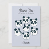 Carte De Remerciements Cute Giant Panda Ours (Devant)