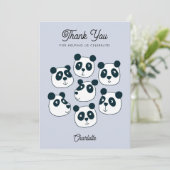 Carte De Remerciements Cute Giant Panda Ours (Debout devant)