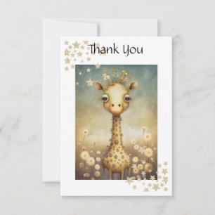 Carte De Remerciements Cute Giraffe
