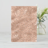 Carte De Remerciements Cute Gold Cheetah Leopard Motif d'impression (Debout devant)