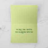 Carte De Remerciements Cute Green Cartoon Pickle (Intérieur)