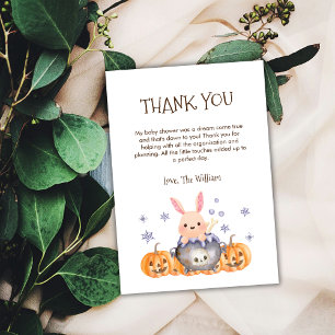 Carte De Remerciements Cute Halloween Cauldron Baby brasse douche