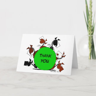 Carte De Remerciements Cute Horse Herd Cartoon Thank You