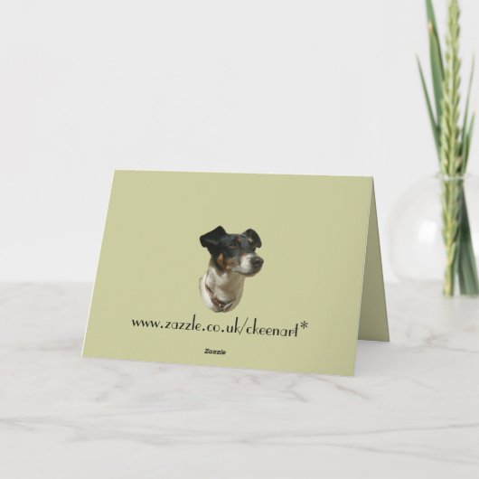 Carte De Remerciements Cute Jack Russell Chien (Dos)