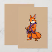 Carte De Remerciements Cute Japanese Samurai Squirrel (Devant / Derrière)