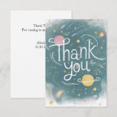 Carte De Remerciements Cute joyeux étoile céleste (Devant / Derrière)