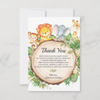 Cute Jungle Animaux Safari Baby shower