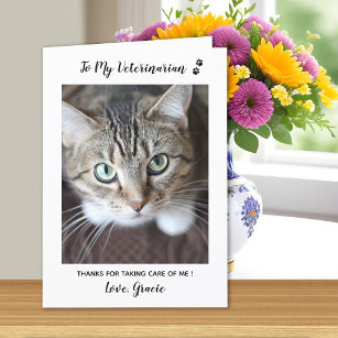 Carte De Remerciements Cute Kitten Vétérinaire Animaux de compagnie Chat 