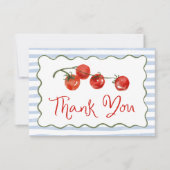 Carte De Remerciements Cute Little Tomato Baby Shower (Devant)