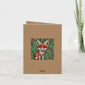 Carte De Remerciements Cute Little Wilderness Fox (Dos)