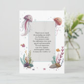 Carte De Remerciements Cute méduse (Debout devant)